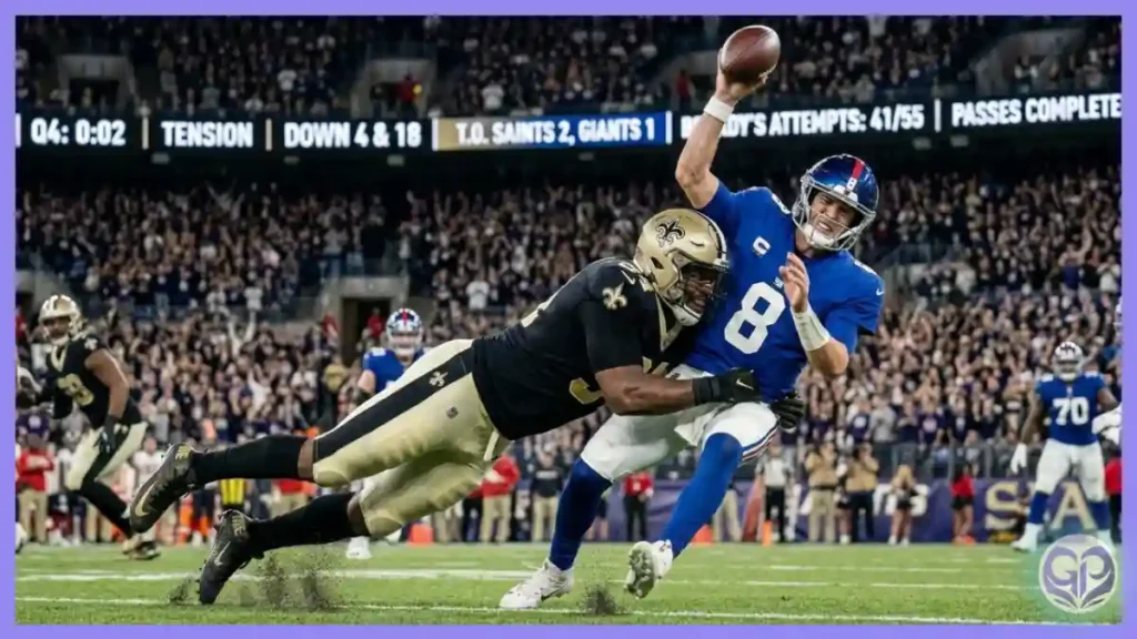 New Orleans Saints vs New York Giants Match Player Stats